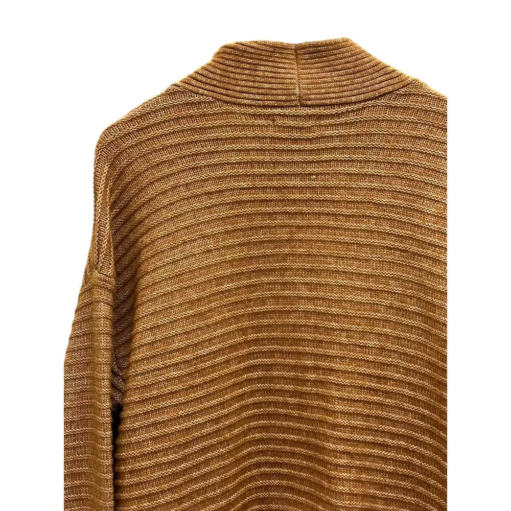Nine West Brown Open Front Long Cardigan XL Lightweight Knit‎ Layering